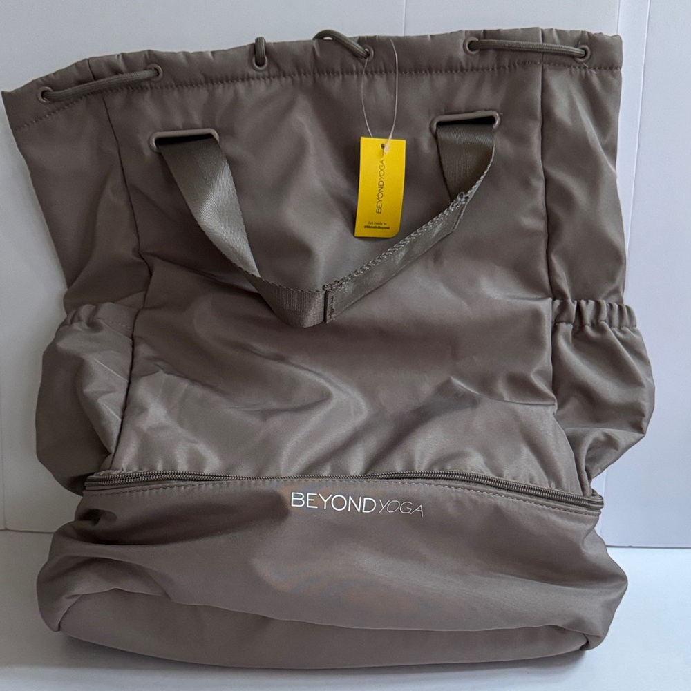 Beyond Yoga Taupe Carryall Bag